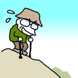 山下りのイラスト